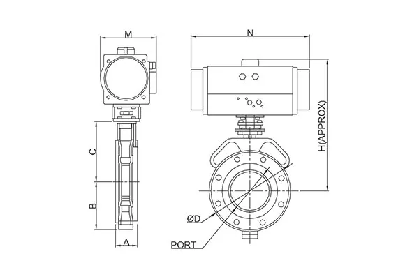 Pneumatic-Actuator-Butterfly-valve-Spherical-Disc-drawing.webp