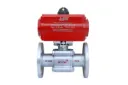 PNEUMATIC BALL VALVE SS304 3 PC FLANGED END 150#/300#