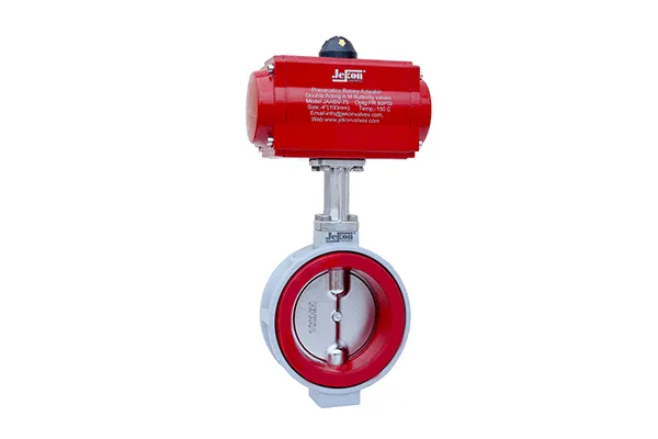 PNEUMATIC BUTTERFLY VALVE ALUMNIUM BODY S.S. DISH (50MM)