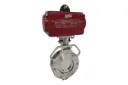 PNEUMATIC BUTTERFLY VALVE S.S.304 BODY S.S.304 DISH